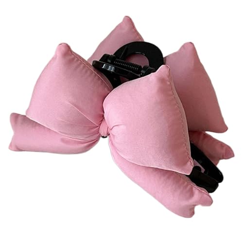 Haarklammer mit großer Schleife, robust, beflockt, für modische Frauen von Pocoiau