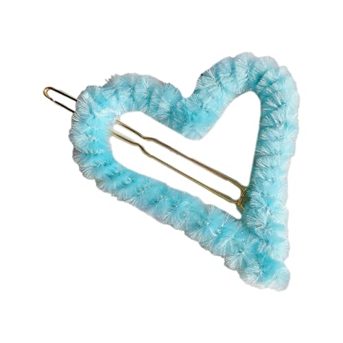 Haarnadeln in verschiedenen Formen, Plüsch-Haarspange, blaue Serie, Pferdeschwanz, seitliche Haarspangen für Frauen von Pocoiau