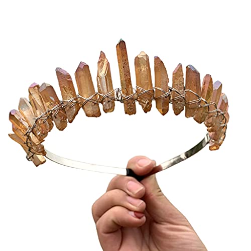 Haarreif Prinzessin Kopfschmuck Braut Haarschmuck für Steine Legierung Draht verheddern tägliche Haardekoration für Wo von Pocoiau