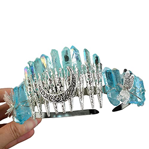 Haarreif aus Metall mit Kristall mit Mond, wunderschönes Halloween-Kostüm, Haarschmuck von Pocoiau