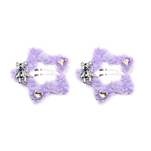 Haarspange aus Metall, Plüsch, Sternform, mit Bär, Neujahrs-Kopfbedeckung für Damen, Geburtstag, Party, Karneval, Haarnadel Haarspange aus Metall, Plüsch, Sternform, mit Bär, Neujahrs-Kopfbedeckung für Damen, Geburtstag, Party, Karneval, Haarnadel von Pocoiau