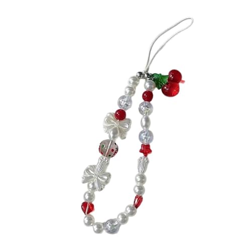 Kamera-Handschlaufe mit Perlen, niedliches Perlen, Handy-Charm, Handy-Umhängeband, geeignet zum Dekorieren von Digitalkameras und Handys von Pocoiau