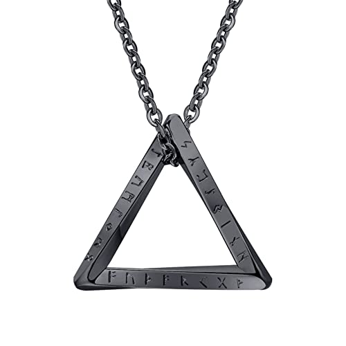 Pocoiau Anhänger Halsketten Vintage Triangled Triangle Charme Halskette Punkschmuck Minimalistische Geometrische Halskette Geschenkdreieck Anhänger Männer Männer von Pocoiau