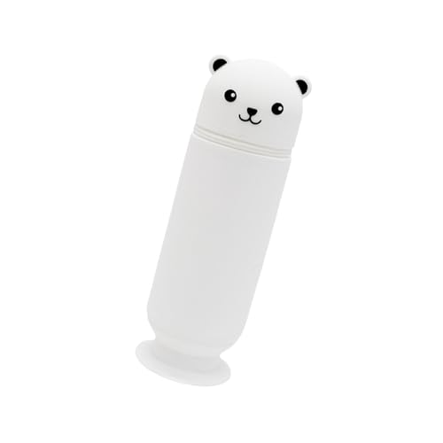 Pocoiau Bleistiftkoffer Cartoon Bear Box Mit Saugnapfbecher Silikonstifttasche Große Kapazität Für Schüler Teenager Mädchen Jungen Große Kapazität Mit Saugnapfbecher von Pocoiau