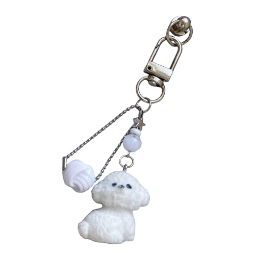Pocoiau Cartoon-Hunde-Handykette, Schlüsselanhänger, Zubehör, multifunktionaler Taschenanhänger, geeignet für Taschen, Rucksäcke und Schlüssel zum Dekorieren von Pocoiau