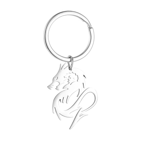 Pocoiau Chinesischer Dragon Anhänger Keychain Männer Schlüssel Ringe Frauen Bag Accessoires Autoschlüsselhalter 2024 Neujahrsgliedergeschenk von Pocoiau