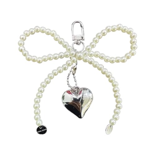 Pocoiau Delicate Perlen Key Chain Handgefertigtes Geformtes Keyring Herzschlüsselkäse Verzierungsdekoration Für Taschen Und Telefone von Pocoiau