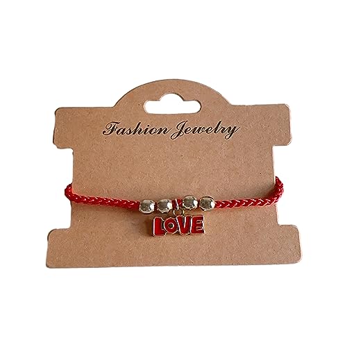 Pocoiau Einfache Rote Ribbon Armbänder HIV Bewusstseinsschnur Armbänder Mode Armband Verstellbare Geflochtene Seilarmbänder von Pocoiau