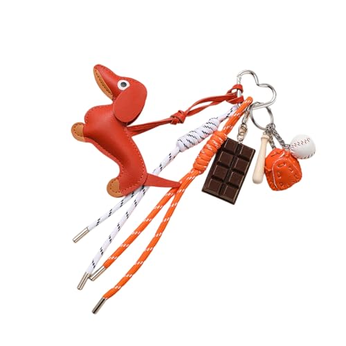 Pocoiau Einzigartige Stile Dackel Dackel Keychain Charm Anhänger Robuste PU Ledermaterialien Accessoire Für Tägliche Verwendung Stilvoller Outfits von Pocoiau