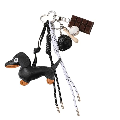 Pocoiau Einzigartige Stile Dackel Dackel Keychain Charm Anhänger Robuste PU Ledermaterialien Accessoire Für Tägliche Verwendung Stilvoller Outfits von Pocoiau