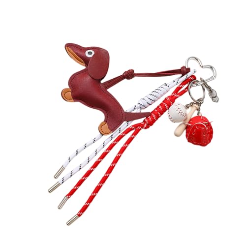 Pocoiau Einzigartige Stile Dackel Dackel Keychain Charm Anhänger Robuste PU Ledermaterialien Accessoire Für Tägliche Verwendung Stilvoller Outfits von Pocoiau