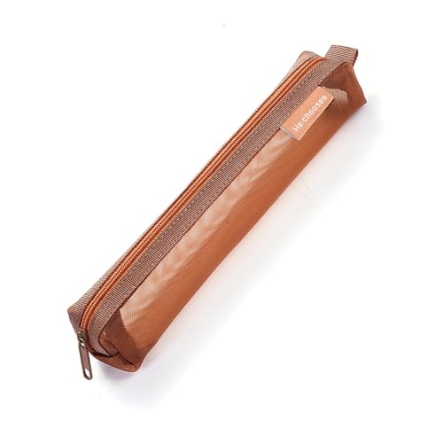 Pocoiau Klarer Nylons Bleistiftbeutel Durch Beutel Kleine Leichte Hülle Für Schülerinnen Und Studentischen Frauen Reisen Make Up Taschen Mesh Bleistift Gehäuse von Pocoiau