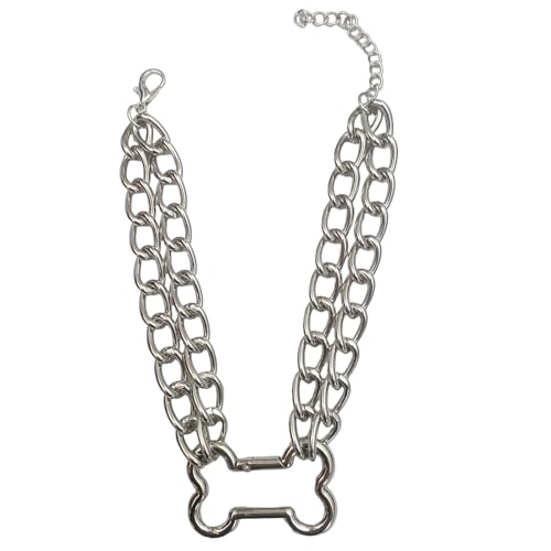 Pocoiau Modische Knochenkette, Punk-Halsschmuck, Hohlknochen-Halskette, Legierung, geeignet für verschiedene Anlässe von Pocoiau