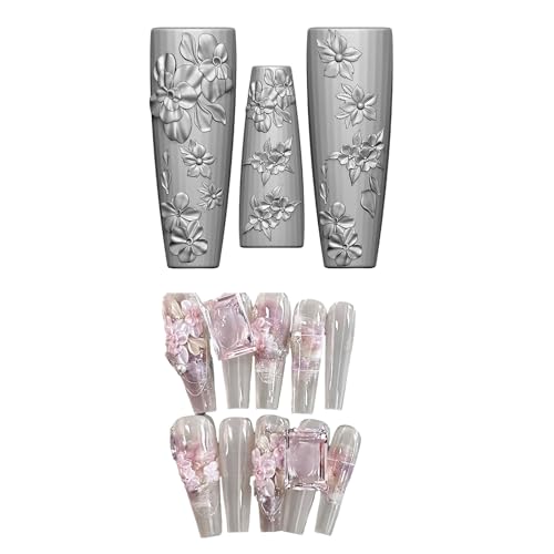 Pocoiau Nägel Kunst Silikonstempelformen Für Party Und Salon Maniküre Schmuck Die Schimmelpilz Geprägte Nägel Schablonen Für Frauen Machen von Pocoiau