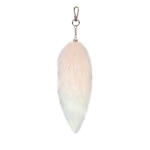Pocoiau Plüsch-Schlüsselanhänger mit Fuchsschwanz, weich und bequem, 20 cm, Kunstfell-Anhänger, Anhänger für modische Accessoires von Pocoiau