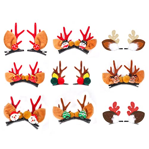 Pocoiau Weihnachts-Haarspangen, 2 Stück, Weihnachts-Haarspangen für Kinder, Haarspangen für Kinder von Pocoiau