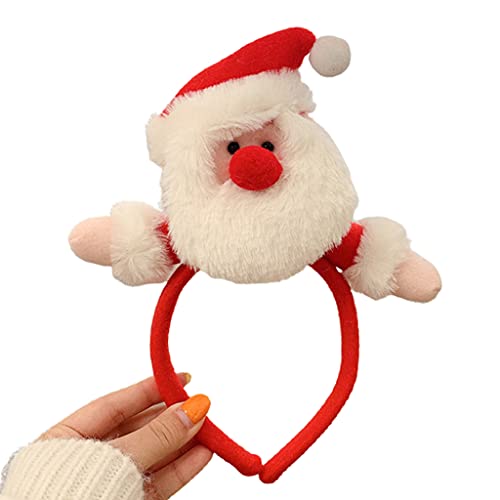 Schneemann Haarreifen Weihnachtsmann Stirnband Weihnachten Elch Haarband Elastische Haarreifen Neuheit Foto Requisiten Party Haarzubehör von Pocoiau
