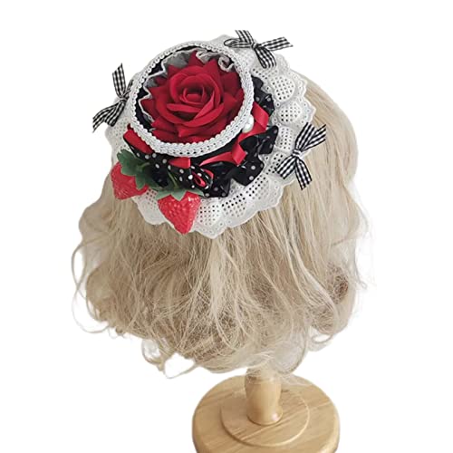 Schöne Haarspange in Erdbeer-Form für Mädchen, Frühling-Haarspangen für Jugendliche und Erwachsene, bunte Pferdeschwanz-Haarnadel von Pocoiau