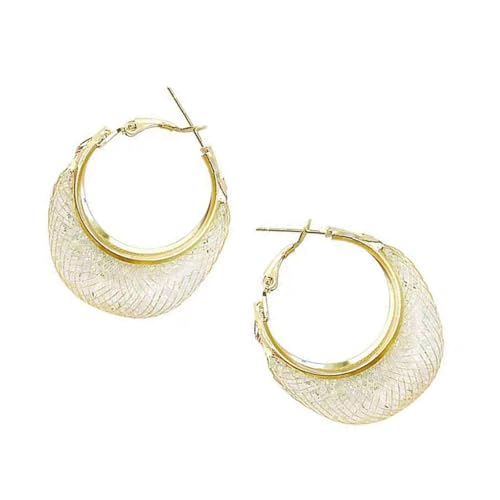 Tragbares Robustes Metallrund Ohrringe Schmuckaccessoire Für Modische Frauen Damen Vielseitig Für Verschiedene Gelegenheiten Modische Metallohrringe von Pocoiau