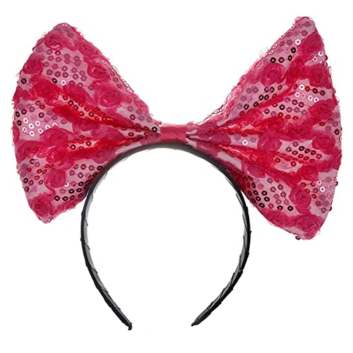 Übertriebenes Haarband mit Schleife für Kopfreifen, Ohren, Haarbänder, Spitze, Rose, Haardekoration, Geschenke für beste Frie Übertriebenes Haarband mit Schleife für Kopfreifen, Ohren, Haarbänder, Spitze, Rose, Haardekoration, Geschenke für beste Frie von Pocoiau