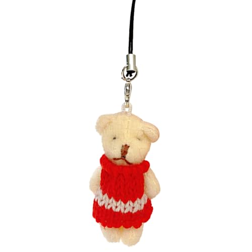 Vielseitige Plüschbären Bären Schlüsselbär Spielzeugweste Pullover Bären Keyrings Weichgefüllte Spielzeugbär Anhänger Keychains Handwerk von Pocoiau