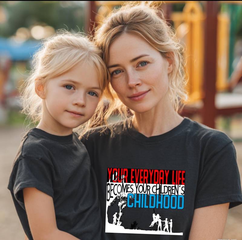 Unisex-T-Shirt Of Being Aware To Your Children's Childhood von Poderosawear