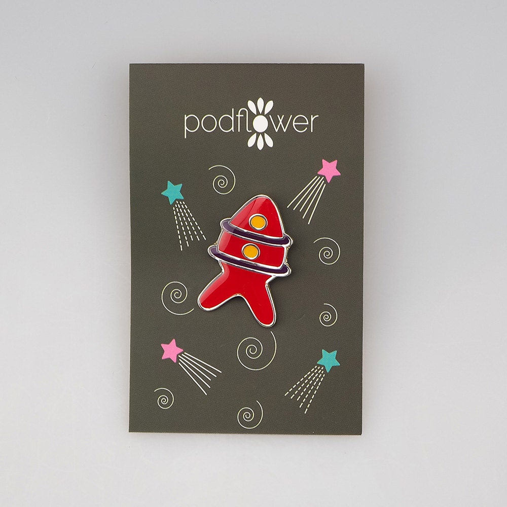 Niedliche Rakete Emaille Pin Niedliche Rakete Emaille Pin von PodflowerShop