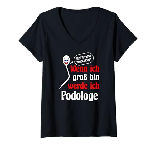 Damen Fußpflege Geburtstag Kollegen lustig Podologe T-Shirt mit V-Ausschnitt von Podologe Zubehör Geschenke Geburtstag-Shirt