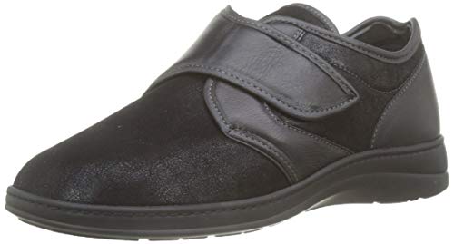 Podowell Herren Pavel Bequemschuh mit Klettverschluss Schwarz, 43 EU von Podowell