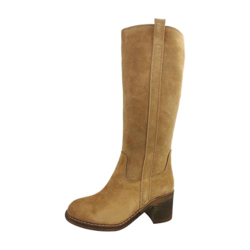 Poelman Damen Schaftstiefel in Braun, Größe 40 von Poelman