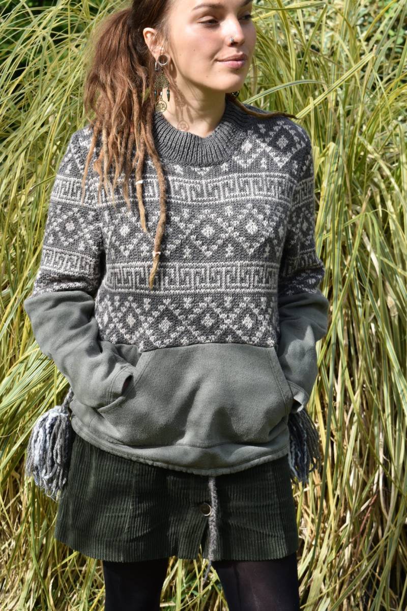 Sweat Upcycling Mit Pompons Sweat Upcycling Mit Pompons von Poenarecycle