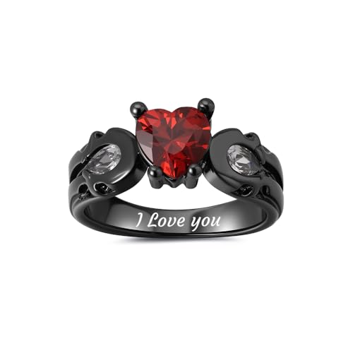 Benutzerdefinierte Paarringe passende Verlobungsringe Ihn und ihre gravierbare Verheißungsringe für Männer und Frauen Hochzeitstagsbänder Valentinstag Geschenke für Ehefrau Ehemann Schmuck (Frauen) von Poening