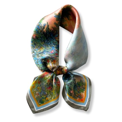 PoeticEHome Seidenschal aus 100% reiner Maulbeerseide – 68x68 cm Halstuch für Damen | Quadratisches Tuch mit Geschenkbox​ von PoeticEHome