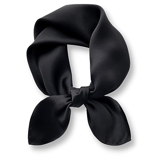 PoeticEHome Seidenschal in Uni-Farbe aus 100% Maulbeerseide - 68x68 cm Halstuch für Damen | Quadratisches Einfarbig Seidentuch | Mit Geschenkbox von PoeticEHome