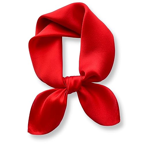 PoeticEHome Seidenschal in Uni-Farbe aus 100% Maulbeerseide - 68x68 cm Halstuch für Damen | Quadratisches Einfarbig Seidentuch | Mit Geschenkbox von PoeticEHome