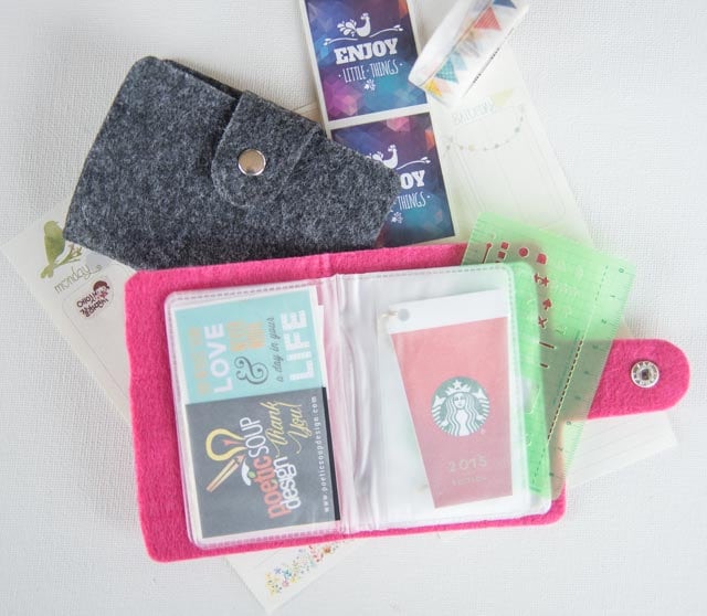 Kawaii Aufkleber Lagerung | Erin Condren Planer Organisation Brieftasche Wolle von PoeticSoupDesigns