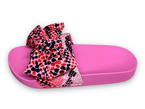 Damen Sandalen Schleife Badeschuhe Sandaletten Schlappen Pantoletten Sommerschuhe PT200 - Pink – 38 von Pogolino