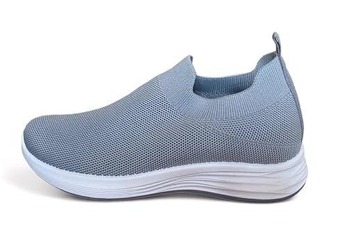 Pogolino Damen Sneakers Slip On Laufschuhe Turnschuhe Freizeitschuhe (160 Grau 42) von Pogolino