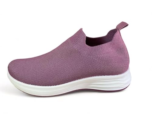 Pogolino Damen Sneakers Slip On Laufschuhe Turnschuhe Freizeitschuhe (160 Lila 40) von Pogolino