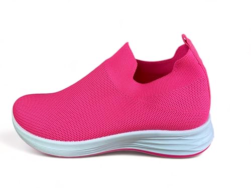 Pogolino Damen Sneakers Slip On Laufschuhe Turnschuhe Freizeitschuhe (160 Pink 38) von Pogolino