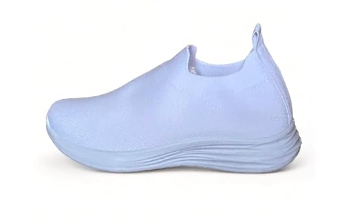 Pogolino Damen Sneakers Slip On Laufschuhe Turnschuhe Freizeitschuhe (160 Weiß 41) von Pogolino
