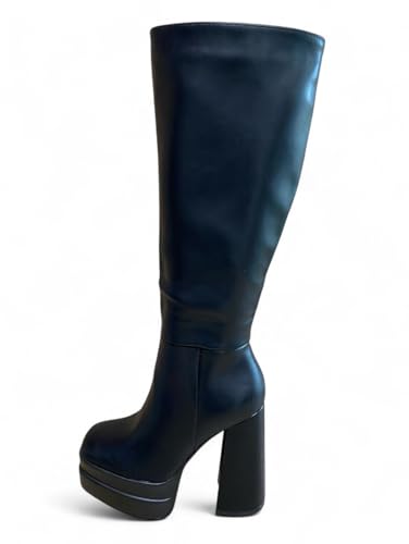 Pogolino Damen Stiefel Plateau High Heels Boots leicht gefüttert 11-13 Schwarz 40 von Pogolino