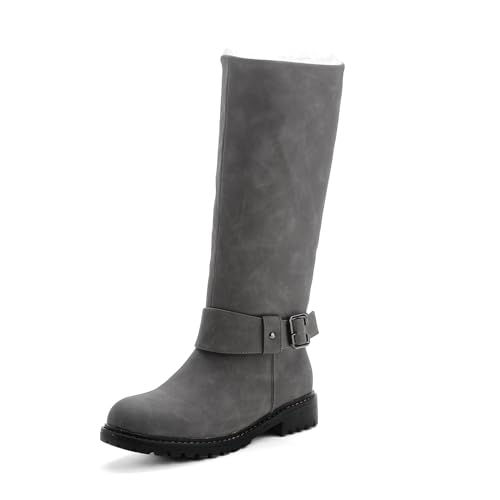 Pogolino Damen Stiefel warm gefüttert Stiefeletten Boots Winter Herbst PG81 Grau 40 von Pogolino