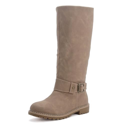 Pogolino Damen Stiefel warm gefüttert Stiefeletten Boots Winter Herbst PG81 Hellbraun 39 von Pogolino