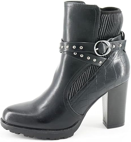 Pogolino Damen Stiefeletten Absatz elegant Stiefel Herbst Winter High Heels (66020 schwarz 39) von Pogolino