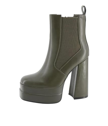 Pogolino Damen Stiefeletten Plateau High Heels Boots leicht gefüttert 11-12 Grün 41 Pogolino Damen Stiefeletten Plateau High Heels Boots leicht gefüttert 11-12 Grün 41 von Pogolino