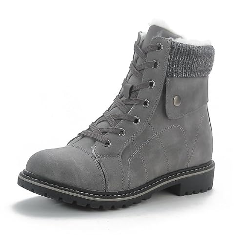 Pogolino Damen Stiefeletten warm gefüttert Boots Schnürstiefeletten Winter Schuhe DB1 Grau 40 Pogolino Damen Stiefeletten warm gefüttert Boots Schnürstiefeletten Winter Schuhe DB1 Grau 40 von Pogolino