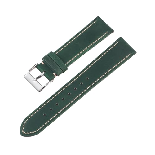 PohUy 18mm/20mm/22mm Schnellverschluss Vintage Herren-Uhrenarmband aus genarbtem Leder für mechanische Uhren von PohUy