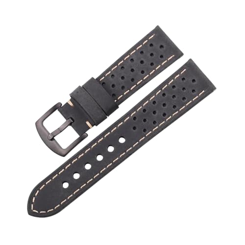 PohUy 20mm/22mm/24mm Vintage-Uhrenarmband aus atmungsaktivem, mehrschichtigem, wasserdichtem Rindsleder für mechanische Uhren von PohUy