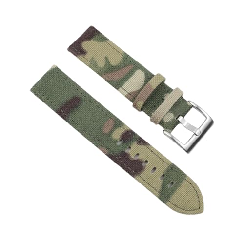 PohUy 20mm/22mm robustes Nylon-Sportuhrenarmband mit Lederunterseite für mechanische Uhren im Militärstil von PohUy